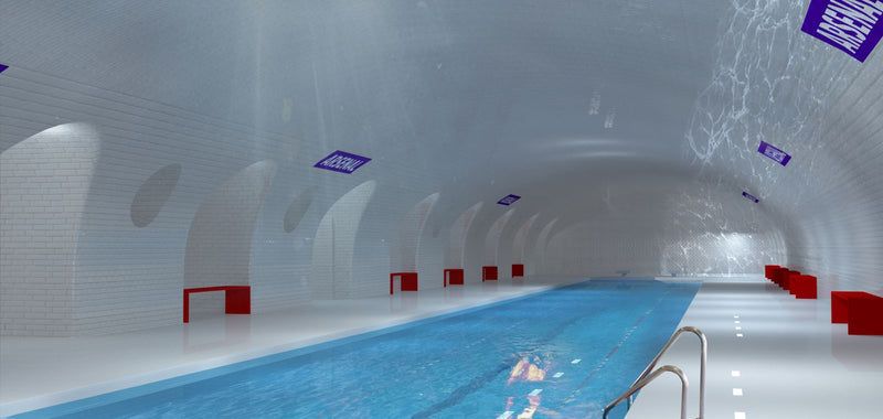 Abandoned Metro Stations in Paris Resurrected as Underground Swimming Pool